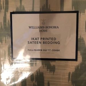 WILLIAMS-SONOMA HOME IKAT SATEEN DUVET NWT MINT
